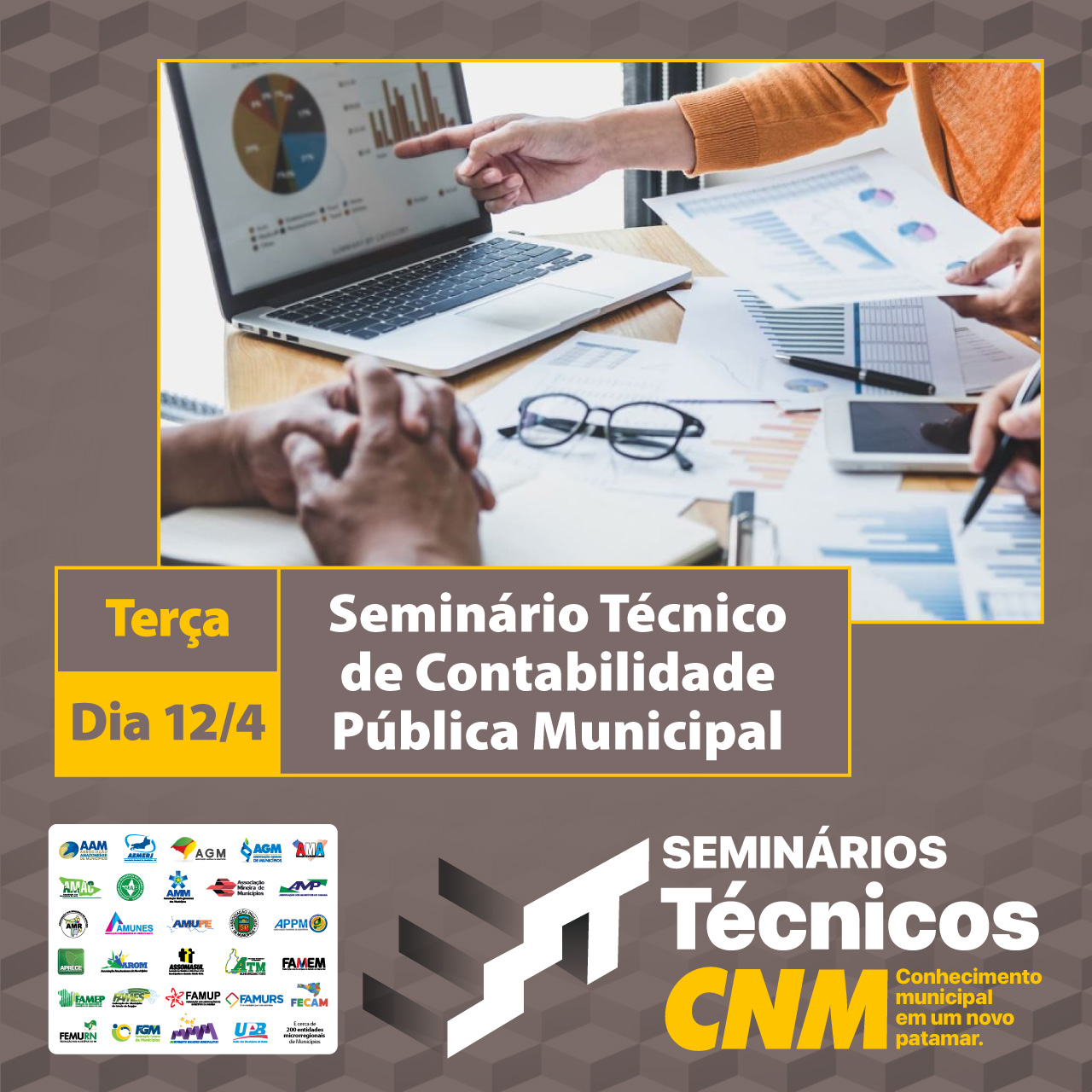 ÚLTIMA EDIÇÃO DO SEMINÁRIOS TÉCNICOS CNM ANTES DA MARCHA SERÁ SOBRE CONTABILIDADE MUNICIPAL